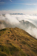 07-1137 The South Ridge of Grasmoor (Lad Howes) in Swirling Mist, Lake District, Cumbria
